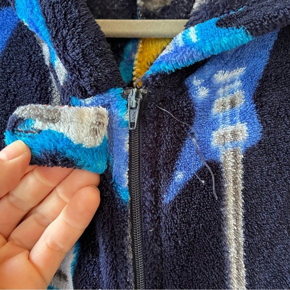 Mountain Ridge Men’s Medium Guitar Fleece Hooded Onesie Pajamas Unisex Cozy - Picture 11 of 14